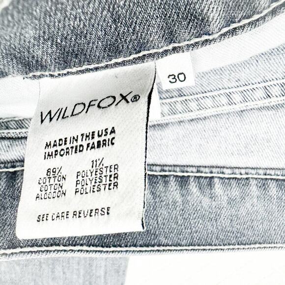 Wildfox The Marianne Mid Rise Skinny Mystic Charcoal Gray Denim Jean Size 30 NWT - Picture 6 of 8
